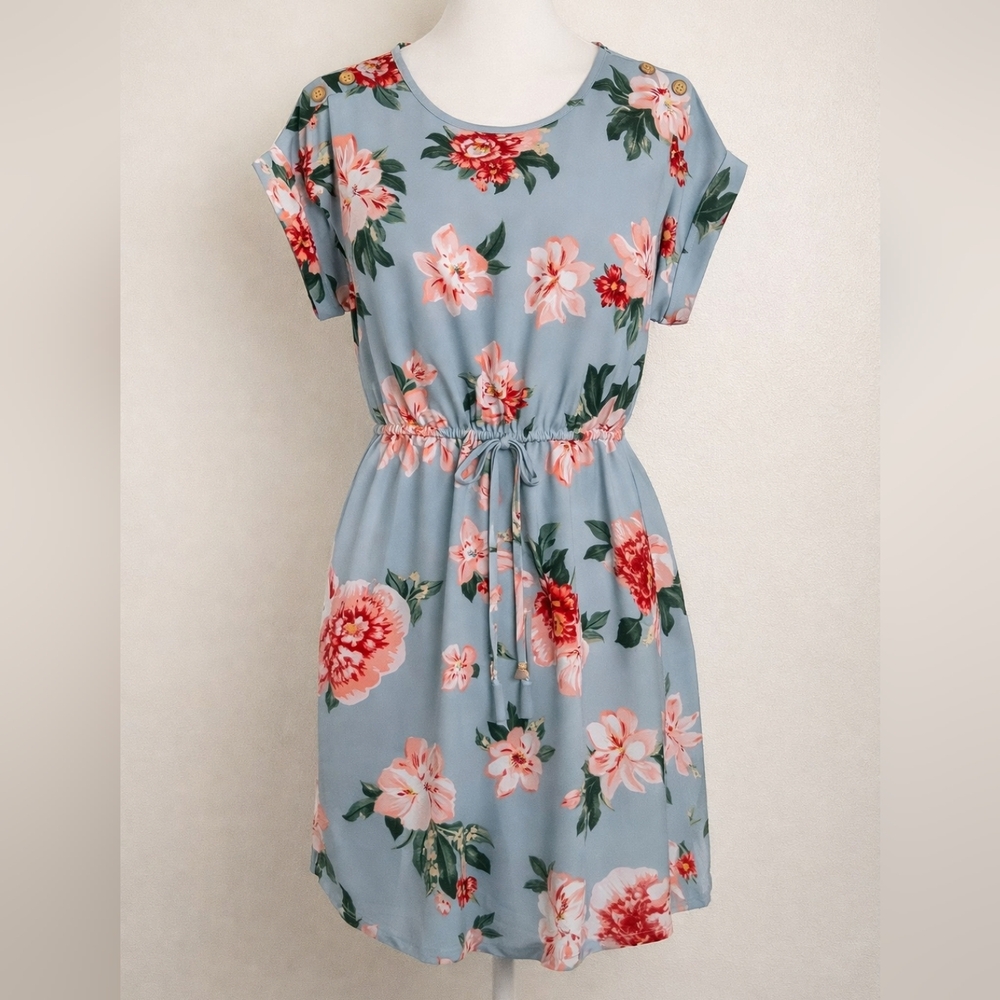 New‎ Glory Floral Drawstring Dress